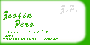 zsofia pers business card